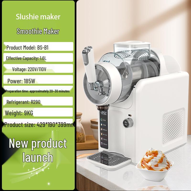 Kompakte Schnee-Schmelz- & Eismaschine: Multifunktionale Selbstreinigung für Milchshakes, Smoothies & Slush-Eis.