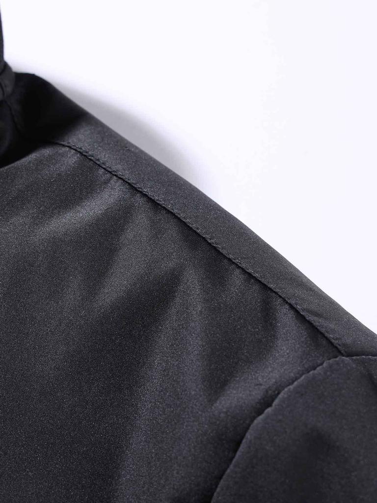Men's Fleece-Lined Baseball Collar Jacket