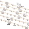 1 Meter Stainless Steel Heart Oval Beads Artificial Pearl Chains for DIT Jewelry Making Exquisite Necklace Bracelet Supplies