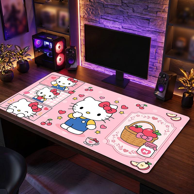 Big Mouse PadHello Kitty Extended Soft Desk Mat Gaming Office Computer Table Decor Mat