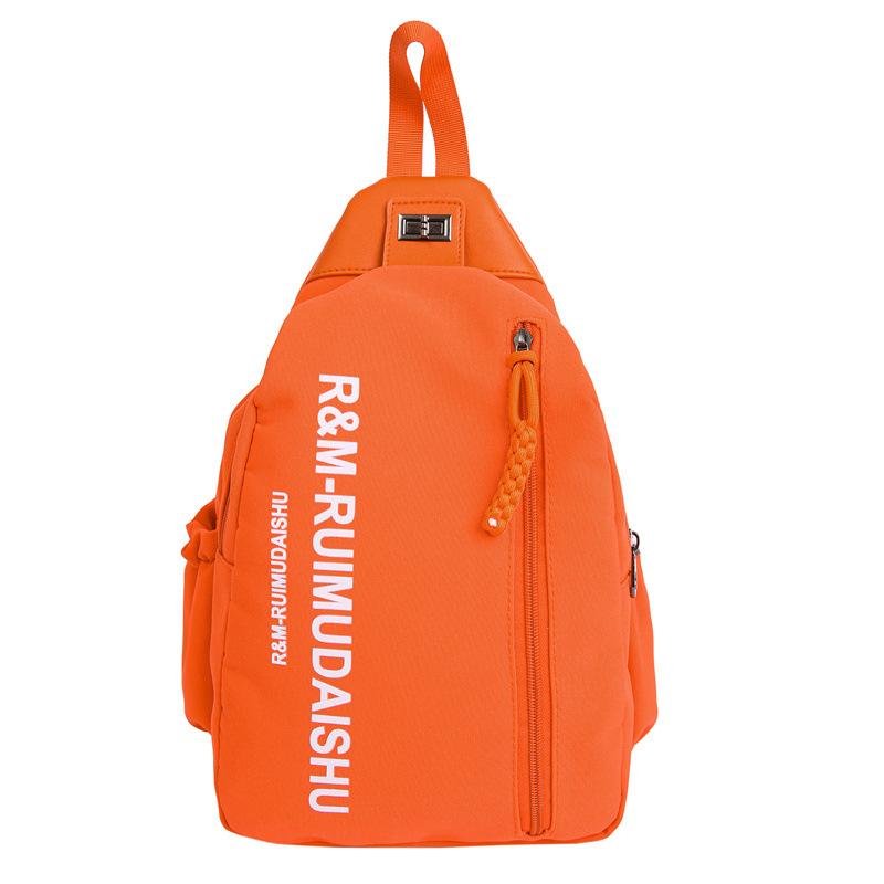 

Женский рюкзак, спортивная нагрудная сумка, большая вместимость, сумка через плечо оранжевый