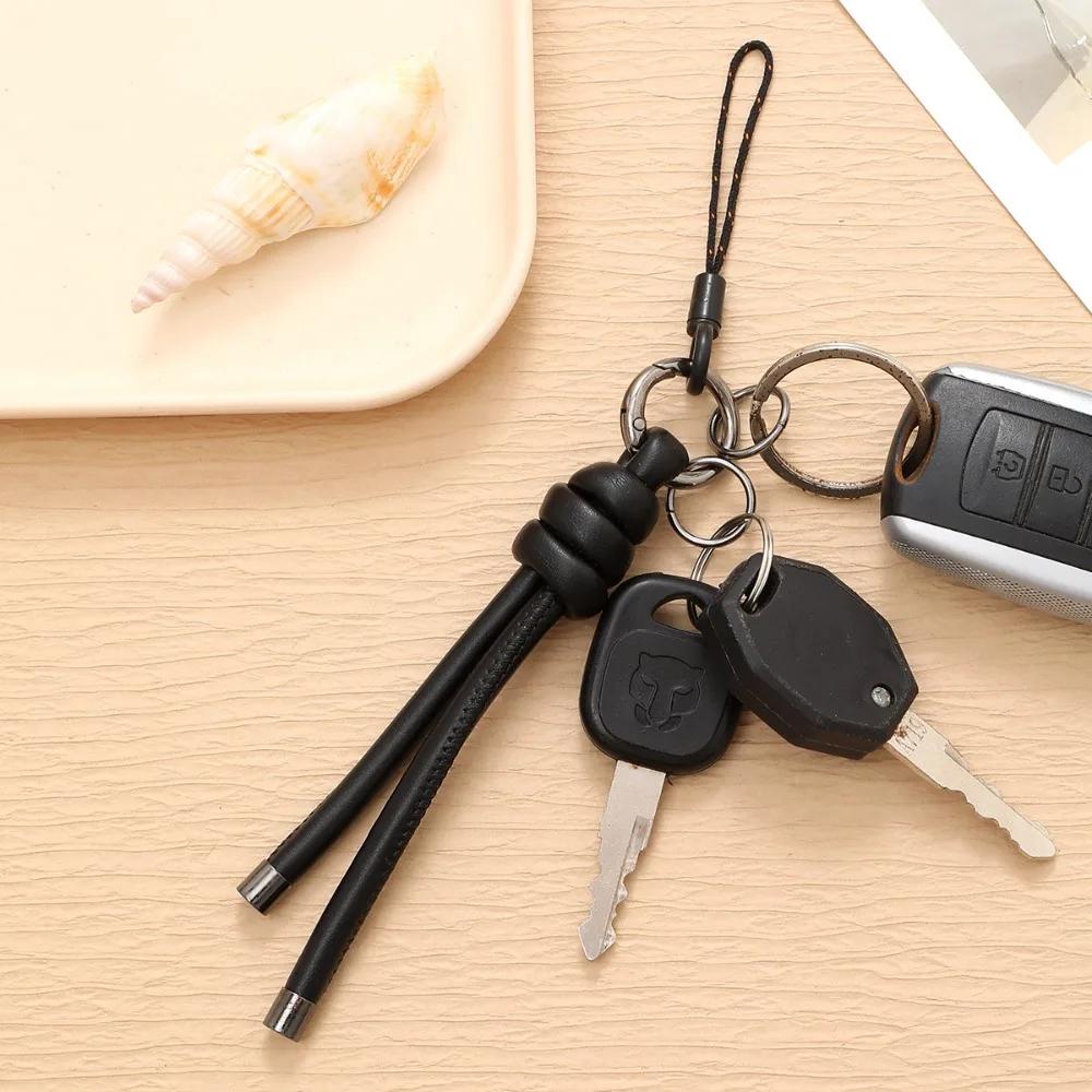 Creative PU Knot Mobile Phone Straps PU Thick Rope Knot Fashionable Keychain Handbag Mobile Phone Ornament