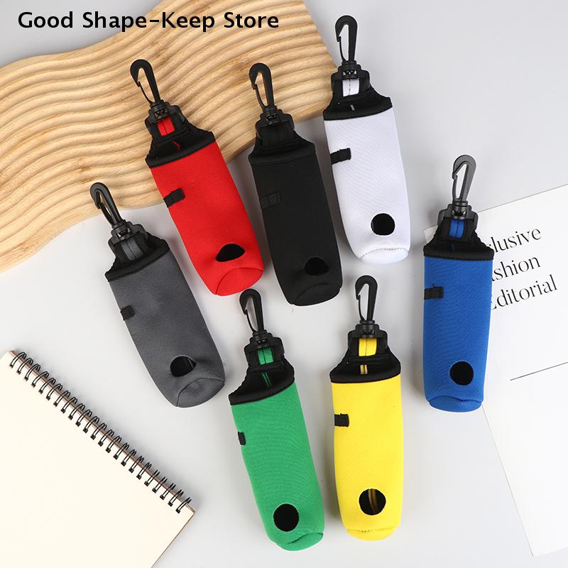 1Pc Portable Golf Gifts Accessories Golf Tee Holder Neoprene Golf Ball Carry Bag Pouch Golf Ball Holder Keychain Belt Clip