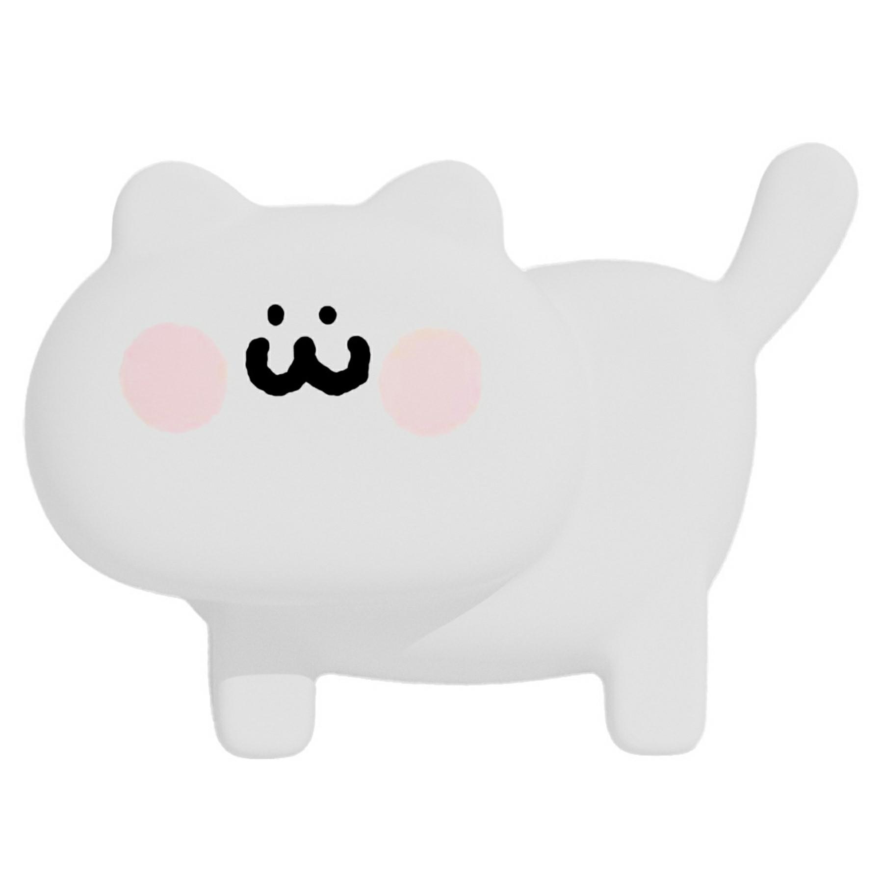 

Cat Night Light Bedroom Bedside Sleep Aid for Kids Tap Control Soft Silicone USB Rechargeable Lamp with Timer Function A