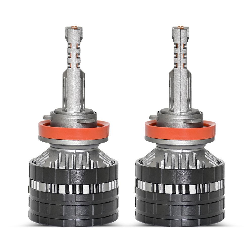 Car LED Headlight H7 High Power Dual Copper Tube 9-core LED Car Light 120W Super Bright Far and Near Integrated Headlight H7