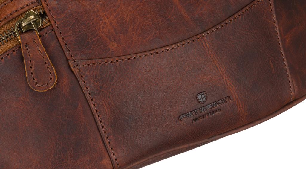 Men's leather hip bag - Peterson