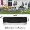 Hot Tub Cover Heavy Duty Drawstring UV Proof Reusable Waterproof Dust-Proof Oxford Cloth Outdoor Oval Stock-Tank Pool Cover Yard Supplies