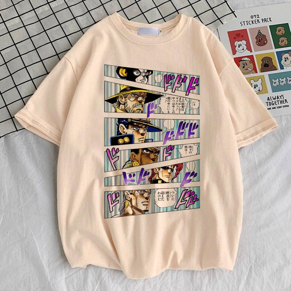 Jojo Bizarre Adventure Steel Ball Run t shirt teen Punk hip hop aesthetic Gothic Trendy top tees Digital Y2k Classic