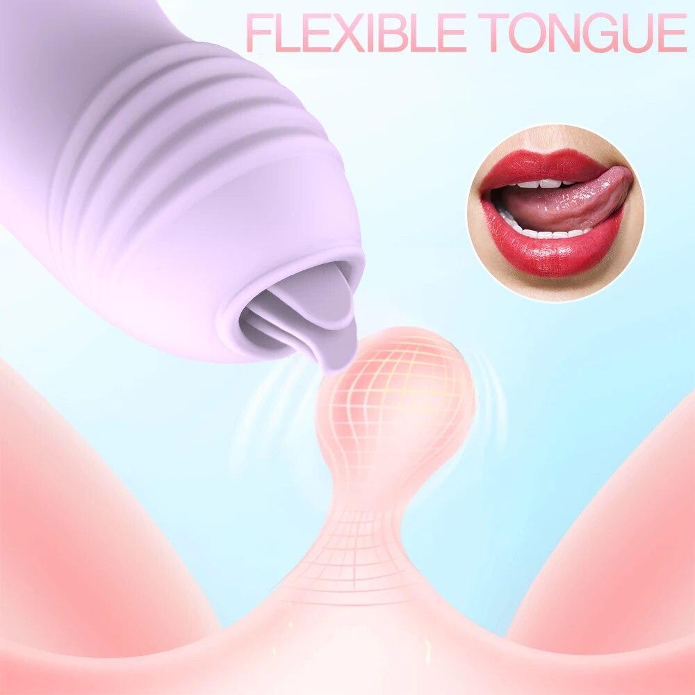 Tongue Licking Vibrator for Women Oral Nipple Clitoris Stimulator G-Spot Female Masturbation Sex Toys for Women Adults Goods