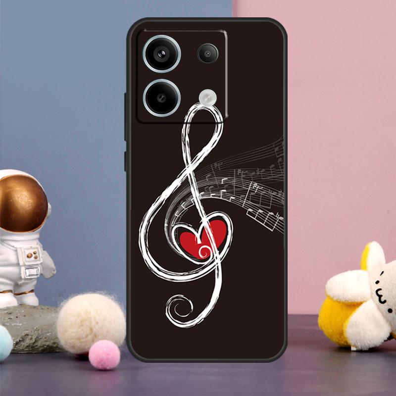 Minimalist Music Lover Case For Xiaomi Redmi Note 14 9 10 11 12 13 15 Pro Plus Redmi 15 15C 14C 10C 12C 13C Cover