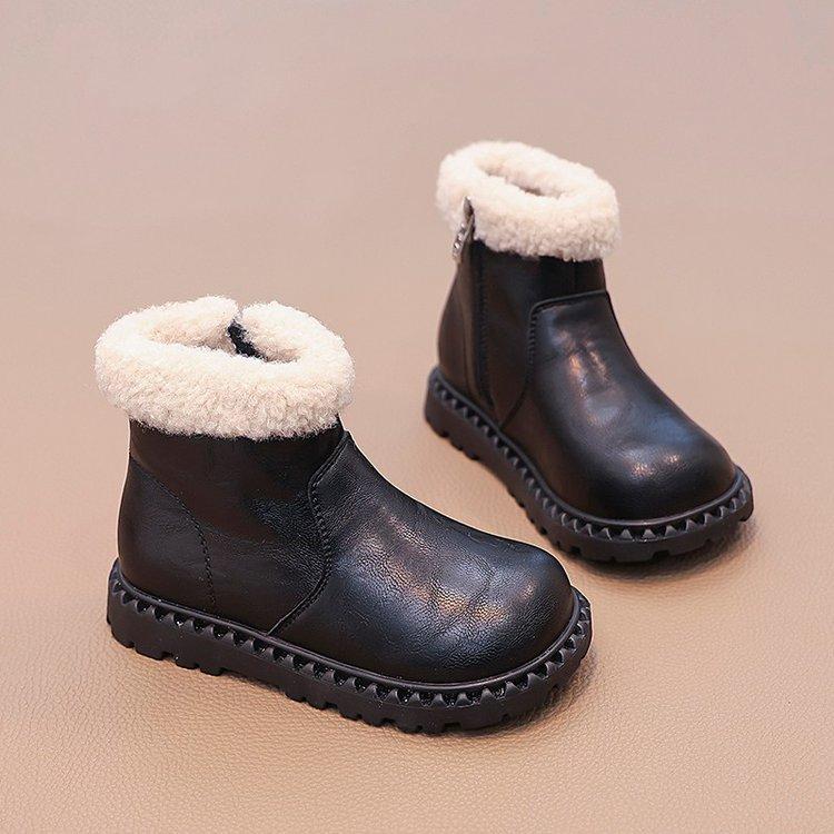 Girls shoes children's Martin short boots 2025 autumn and winter new velvet cotton shoes winter baby snow boots