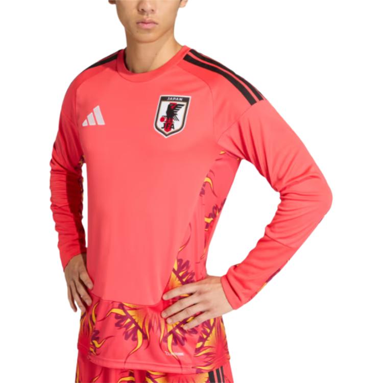 Adidas Japan 26 Home Goalkeeper Jersey Long Sleeve Semi Lucid Red Men Tops KA9649