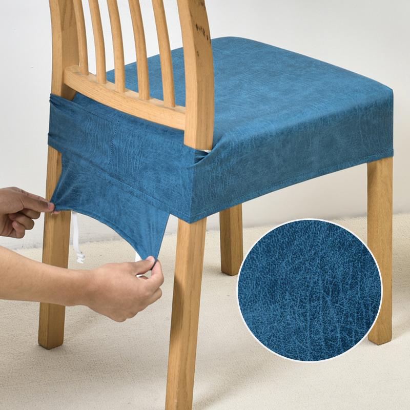 Fløyel Spisestoltrekk Stretch Setetrekk til Spisestuestoler, Kjøkken Parsons Stoltrekk Slipcover Beskytter Vaskbar