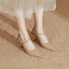 Patent Leather Women Sandals Sexy Pointed Toe Back Strap Buckle Summer Slingback Footwear Ladies High Heel Wedding Party Shoes