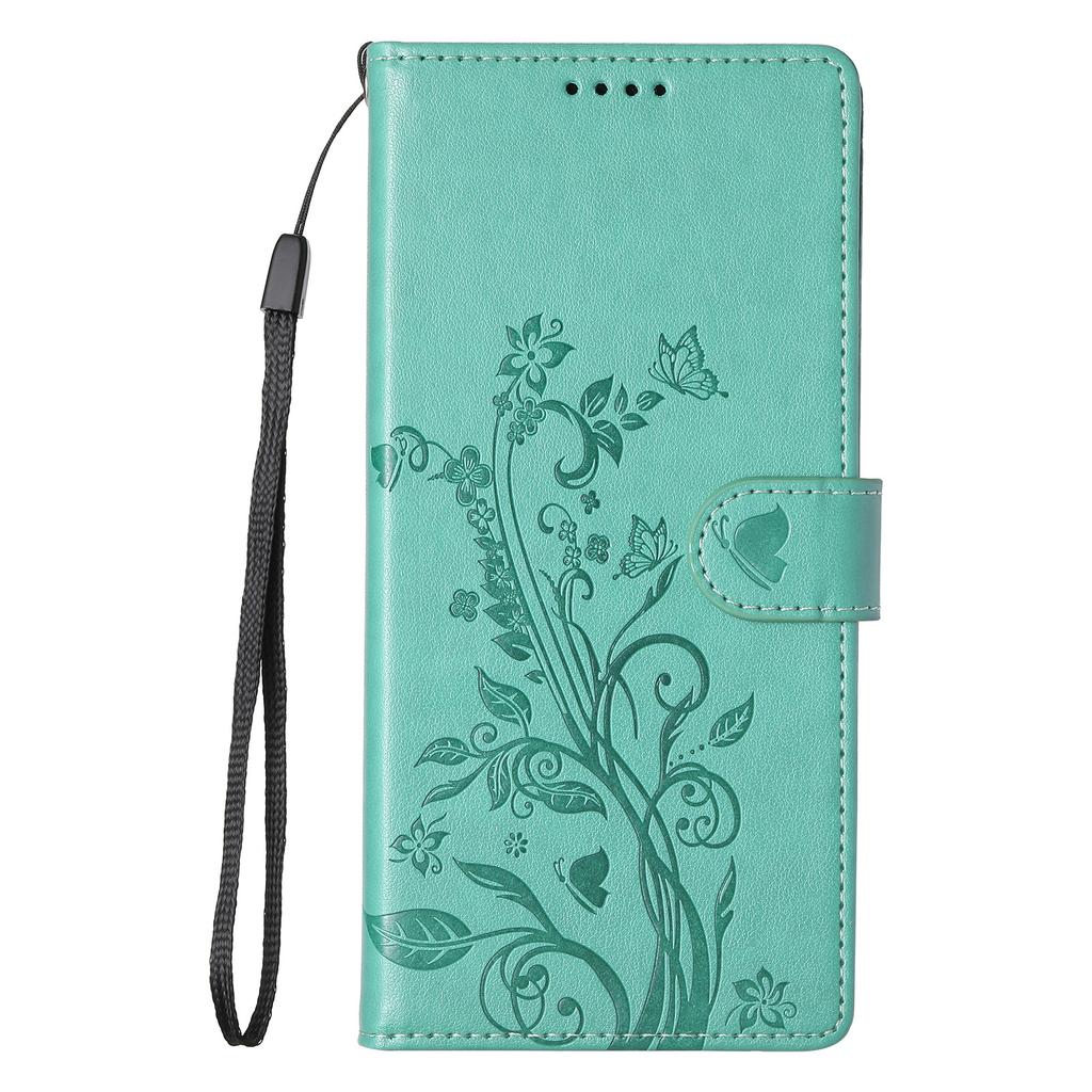 Applicable to Huawei PURA 80 butterfly love flower embossed mobile phone leather case Honor 600 foreign, plug-in card protective case