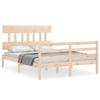 VidaXL Bed Frame with Headboard 120x200 Cm Solid Wood 3195151