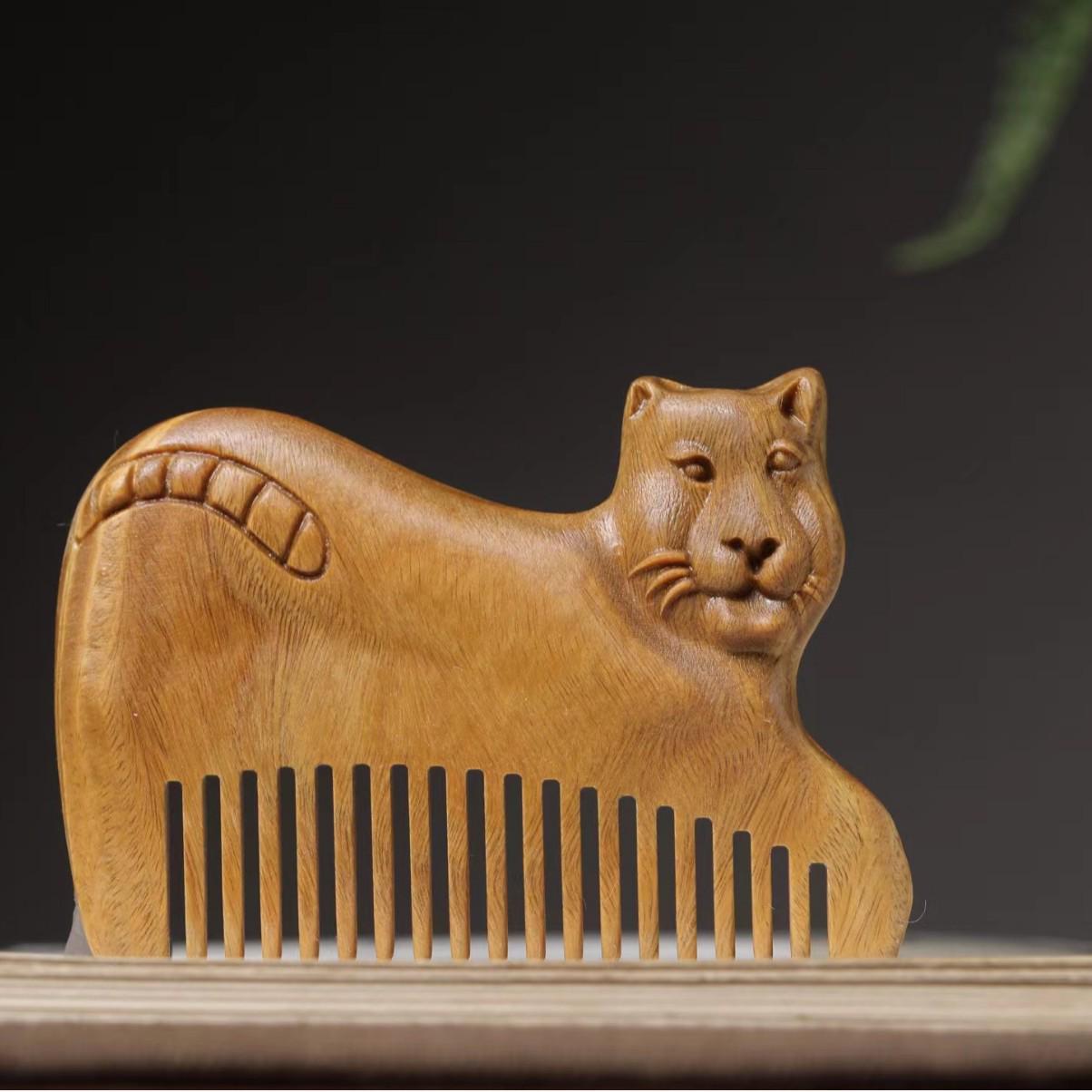 Chinese Zodiac Baby Sandalwood Comb - First Birthday Gift