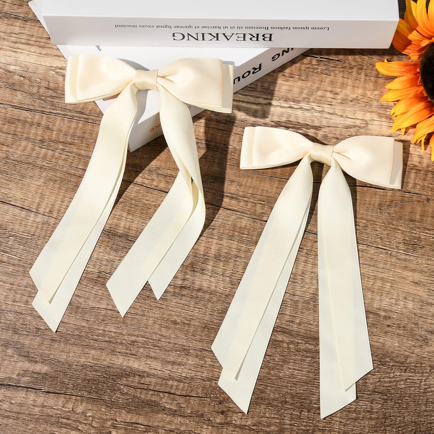 

2 шт. Лента с кисточками, бант, заколки для волос для женщин, элегантные атласные заколки для волос с длинными кисточками, заколки-автоматы, модные аксессуары для волос для девочек, подарок