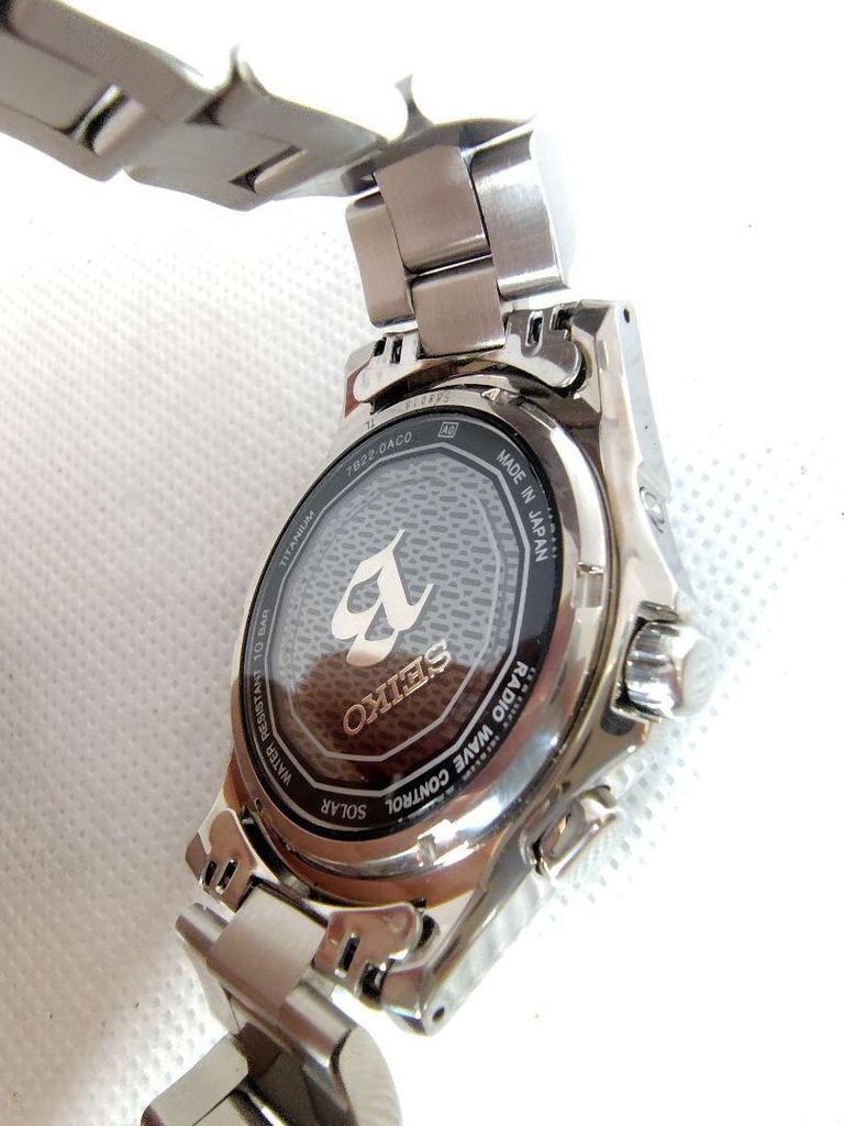[USED] Radio-controlled solar watch, strap, rare Seiko Brightz titanium