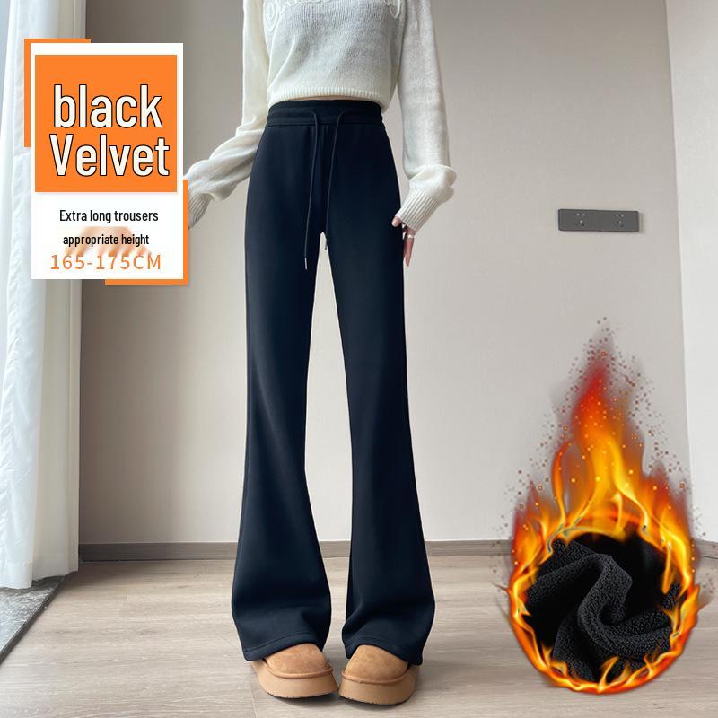 High-Waist Fleece-Lined Micro Flare Pants - Slimming, Versatile, and Stylish for Fall/Winter 2025