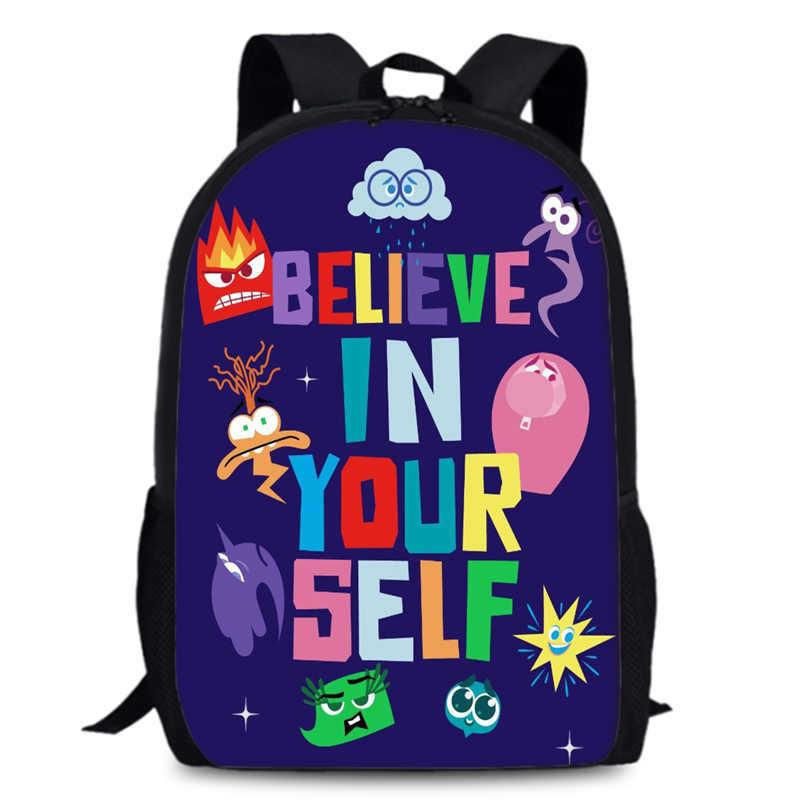 Spacious 15-inch Inside Out 2 Backpack Durable Oxford Cloth School Book Bag