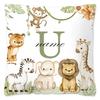 Animal with Name Pillow Case Personalized Pillow Dust Cover Bedroom Kids Wild Party Decoration Pillowcase Birthday Children Gift