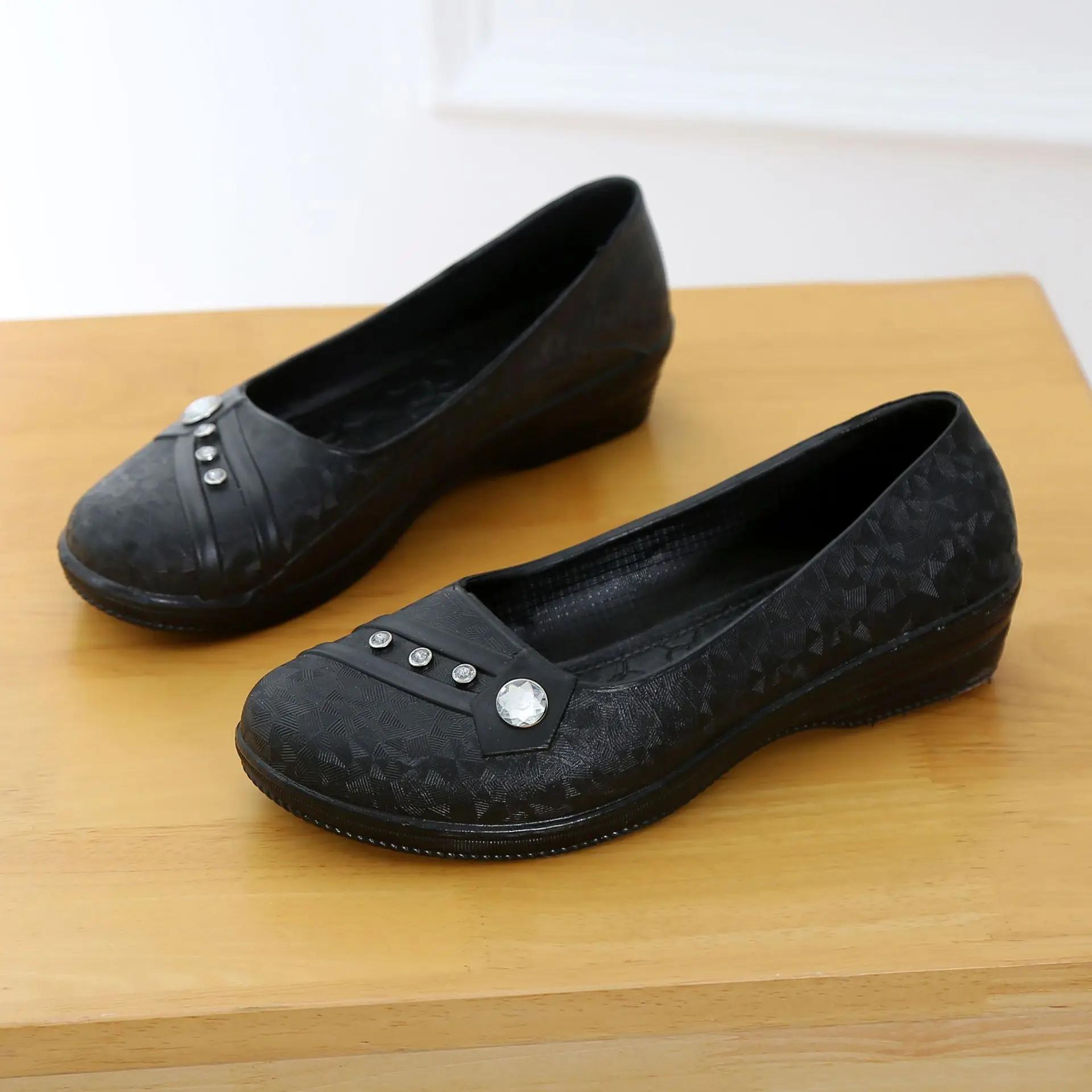 

2024 Водонепроницаемая осенняя обувь Женские новые остроносые туфли-лоферы в британском стиле Черные профессиональные рабочие туфли 41 чёрный