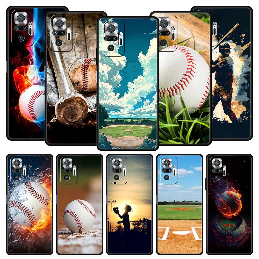 Phone Case For Xiaomi Redmi Note 14 13 12 5G 11 10 Pro Plus 4G 9S 9 14C 13C 12C 10C 9C 9A Soft TPU Cover Baseball