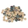100pcs 2 Holes Decorative Wooden Buttons Mixed Color Mixed Printing Buttons DIY Projects