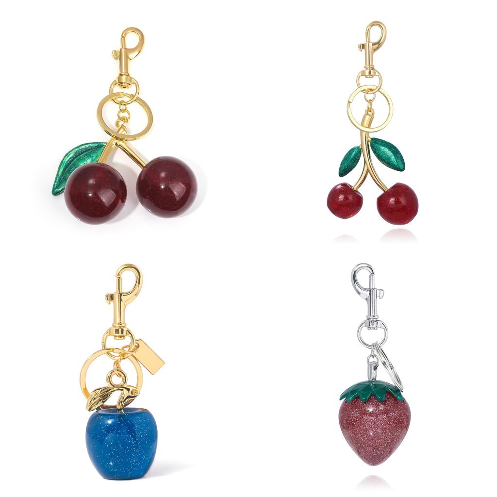 Tree Resin Cherry Keychain For Women Gifts With Creative Car Decorals And Fashion Style