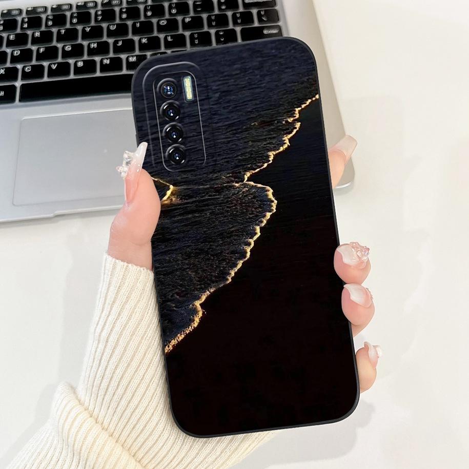 For Tecno Camon 17 Case CG6 CG6j Soft Silicone Cover Fashion Painted Shockproof Bumper For Tecno Camon 17 Pro 17P Camon17 Fundas