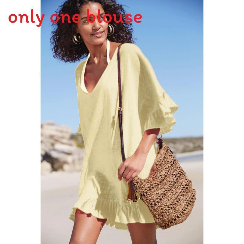 Beach Cover Up Dress With Tencel Blend Fabric For Summer Vacation Wear