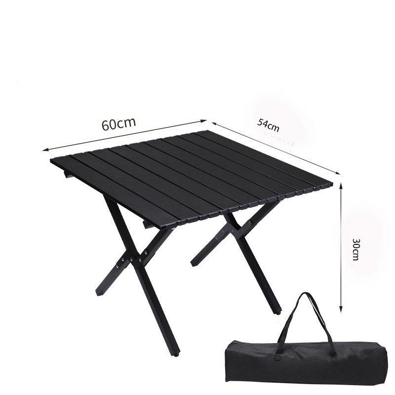 Rolling Fold Table Aluminum Camping Table Portable Picnic Table with Carry Bag Lightweight Outdoor Desk for Beach Hiking Travel
