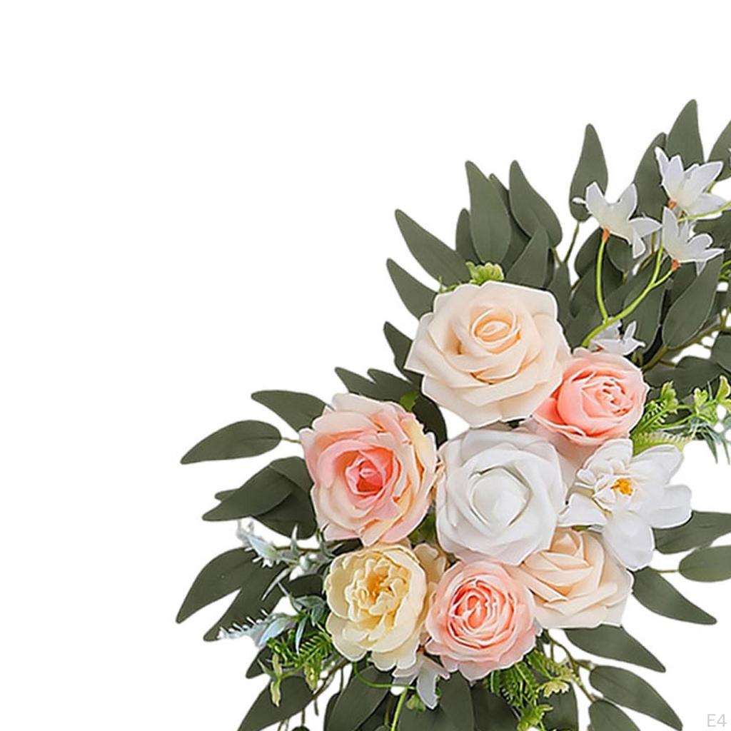 Wedding Arch Faux Flowers Welcome Sign Floral Decorations Artificial Flower Swag Backdrop for Window