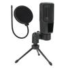 Condenser Microphone Noise Reduction Professional Condenser Mic with Tripod Stand for Live Streaming Podcasting
