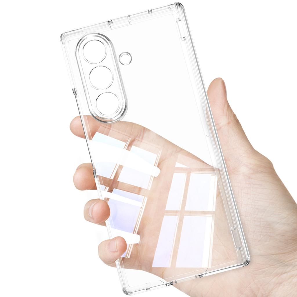 Samsung Fold7 Mobile Phone Case FOLD7 Folding Screen Pc Electroplate Transparent Hinge Anti Fall Protection Case