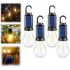 1/2/3/4Pcs Solar Rechargeable Camping Light 3 Modes Adjustable Portable Outdoor Hiking Emergency Tent Hanging LED Bulb Lamp