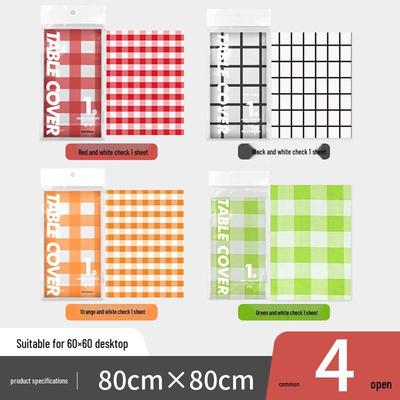 OEING 80x80cm Disposable PE Tablecloth & Placemat Set
