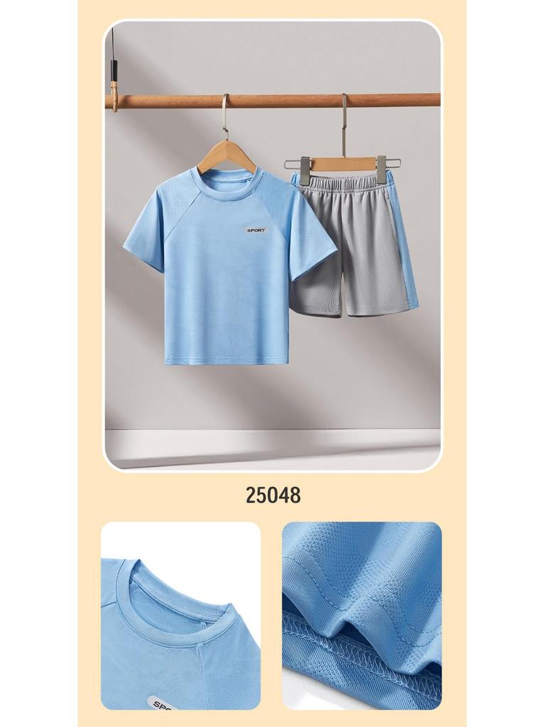 Boys' Ice-Touch Quick-Dry Sports Suit, Ages 2-5.