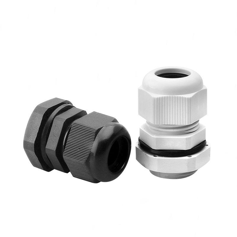 M Metrischer Nylon-Kunststoff Wasserdichter Kabelverbinder mit Doppelkopf-Kontermutterverschraubung