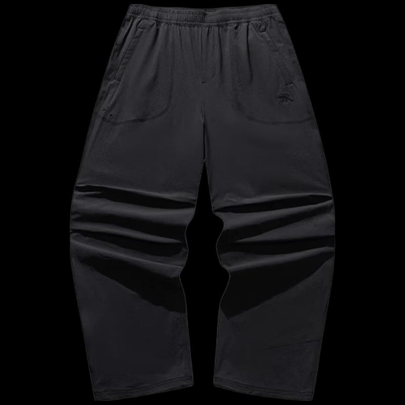 ANTA Men s Ice Silk Retro Wide-Leg Parachute Sports Pants S