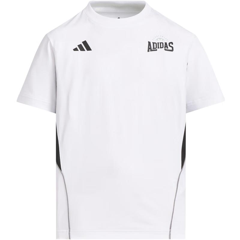 Adidas Kids 2025 Summer Quick-Dry Cooling Short Sleeve Sports T-Shirt 140CM