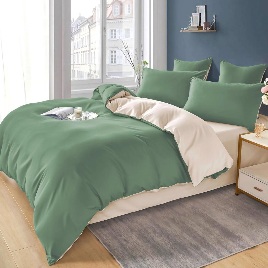 Suitable for All Seasons 100% Polyester 7 Piece Bedding Set Breathable and Lightweight Modern and Minimalist Design