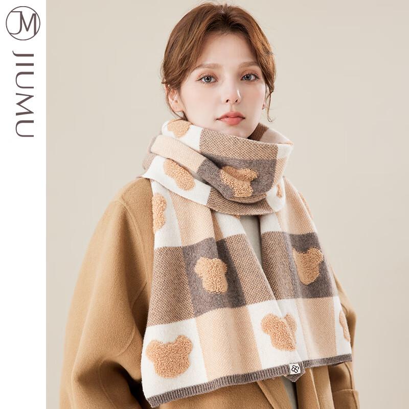 JIUMU Lambswool Little Bear Scarf