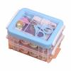 Plastic Transparent Sewing Thread Storage Box Craft Organizing Storage Holder Needles Knitting Case Spools Accessories Cont Z2N7