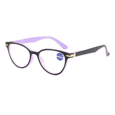 Óculos de leitura anti-luz azul Cat Eye Dioptria +1,0 +1,5 +2,0 +2,5 +3,0 +3,5 +4,0 Óculos de alta definição para presbiopia unissex