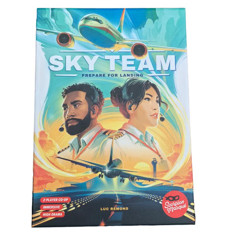 Sky Team Kooperatives Brettspiel, Prepare For Landing, ab 14 Jahren, 2 Spieler, kooperatives Würfelspiel, 20 Minuten