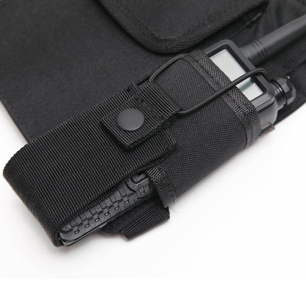 Radio Shoulder Holster Nylon Radio Chest Pack Pouch Shoulder Bag for Factory Security