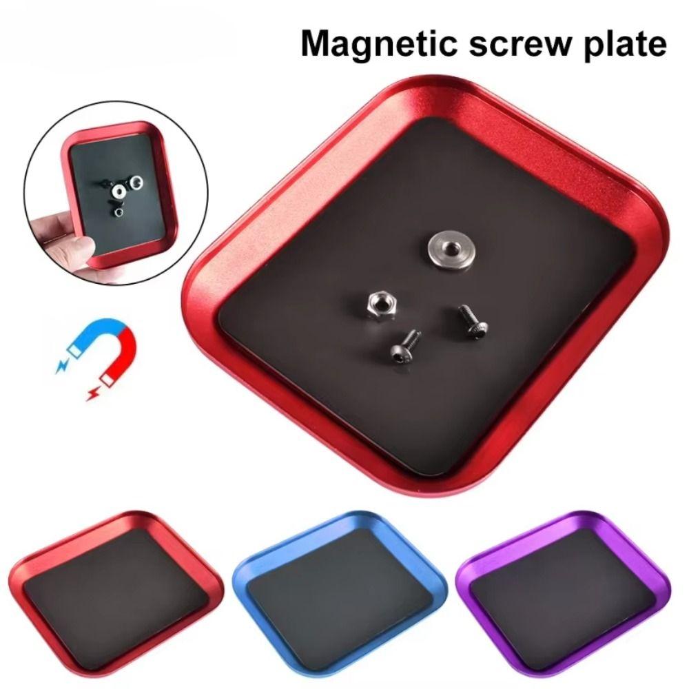 2PCS Multipurpose Magnetic Screw Tray Plate Aluminum Zinc Zinc Alloy Screws Disk Storage Plate  Automotive