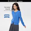 Giordano Women's Anti-Pilling Combed Cotton Round Neck Cable Knit Sweater